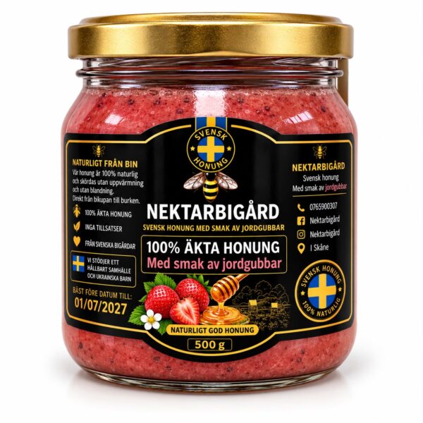 Jordgubbar honung