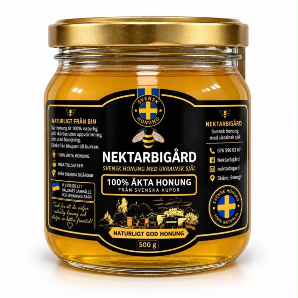 Naturlig svensk flytande honung
